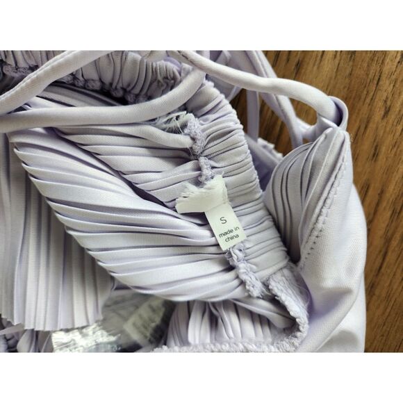 ASTR the Label Lilac Pleated Twist Front Crop Top | Size S - Picture 5 of 6